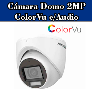 Cámara Domo 2 Megapíxeles ColorVu c/Audio