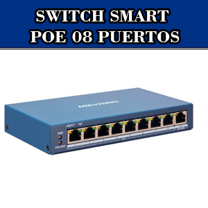 SWITCH SMART  POE 08 PUERTOS - HIKVISION