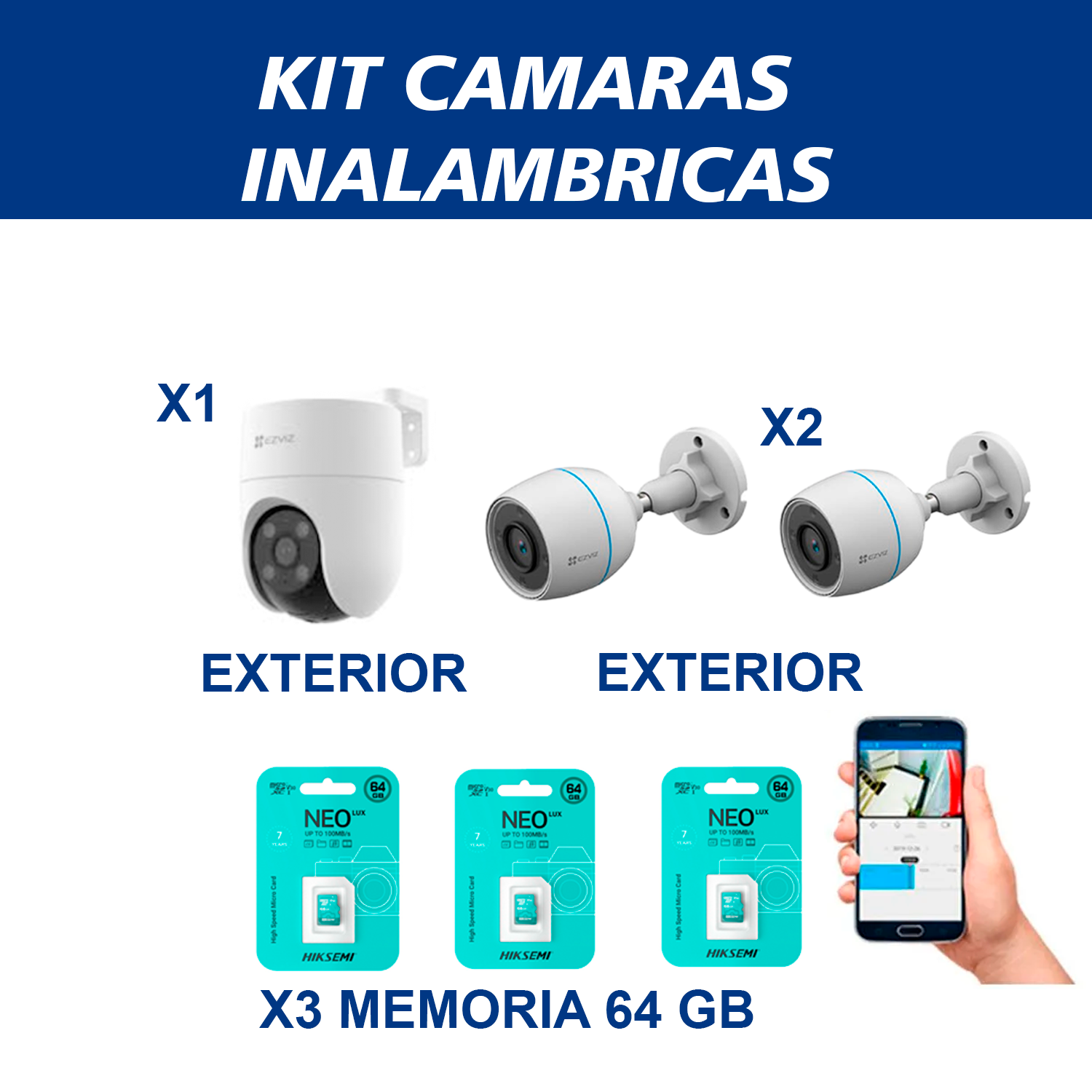 KIT CAMARAS WIFI - E03